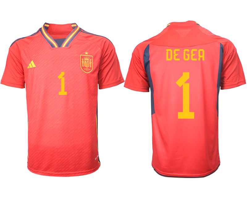 Cheap Men 2022 World Cup National Team Spain home aaa version red 1 Soccer Jersey